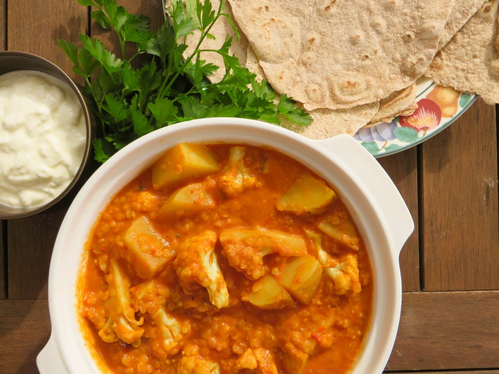 Curried Potato and Cauliflower&nbsp;Dal